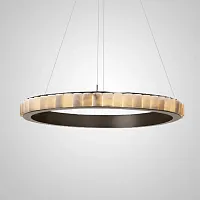 Люстра подвесная MONSINE D80 Black 196990-23 ImperiumLoft коричневая на 1 лампу, основание чёрное в стиле современный 