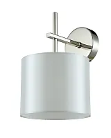 Бра SERGIO AP1 NICKEL Crystal Lux серебряный 1 лампа, основание никель в стиле современный 