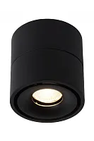 Светильник накладной LED Yumiko 35911/08/30 Lucide чёрный 1 лампа, основание чёрное в стиле современный круглый