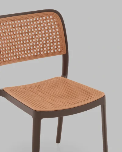 Стул Yona, пластиковый, коричневый УТ000040840 Stool Group, коричневый/пластик, ножки/металл/коричневый, размеры - *810**** фото 6