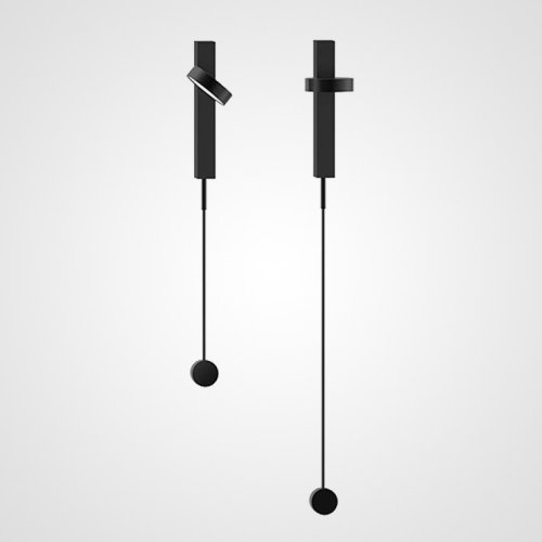 Настенный светильник DENZIL Black 140640-26 ImperiumLoft чёрный на 1 лампа, основание чёрное в стиле минимализм 