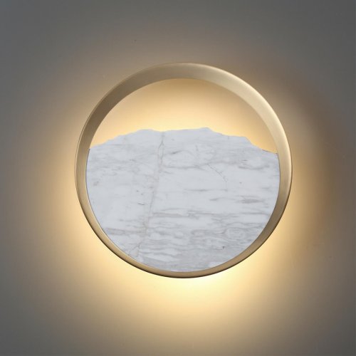 Бра LED Valley 4359/9WL Odeon Light белый на 1 лампу, основание бронзовое в стиле современный хай-тек отражённый свет фото 4