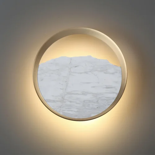 Бра LED Valley 4359/9WL Odeon Light белый на 1 лампу, основание бронзовое в стиле современный хай-тек отражённый свет фото 4