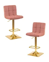 Стул барный набор 2 шт. SET-2 5016-LM GOLDIE, цвет сиденья пудрово-розовый (MJ9-32), цвет основания золото Dobrin, /велюр, ножки/металл/золотой, размеры - 940*1150***420*520 Стул барный набор 2 шт. SET-2 5016-LM GOLDIE, цвет сиденья пудрово-розовый (MJ9-32), цвет основания золото Dobrin, /велюр, ножки/металл/золотой, размеры - 940*1150***420*520