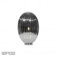Настольная лампа Jazz AT9003-1A GR iLamp чёрная серая 1 лампа, основание хром металл в стиле современный 