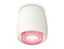 Светильник накладной Techno spot XS1141022 Ambrella light розовый белый 1 лампа, основание белое в стиле модерн хай-тек круглый