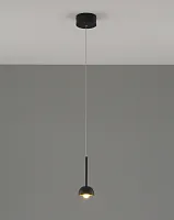 Светильник подвесной LED Fiona V10891-PL Moderli чёрный 1 лампа, основание чёрное в стиле модерн 