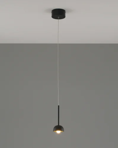 Светильник подвесной LED Fiona V10891-PL Moderli чёрный 1 лампа, основание чёрное в стиле современный 