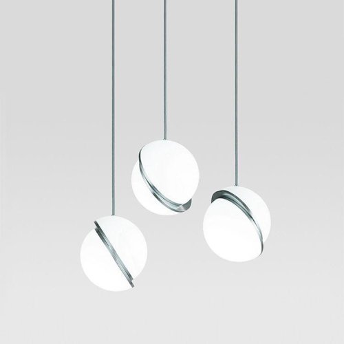Светильник подвесной Venture V2011-1P Moderli белый 1 лампа, основание хром в стиле современный шар фото 2