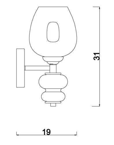 Бра Небулоса (Nebulosa) VL2103W01 Vele Luce прозрачный серый на 1 лампу, основание хром в стиле современный фото 2