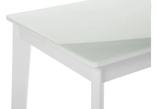 Стол стеклянный Арья белый / шагрень белая 462408 Woodville столешница белая из стекло фото 5