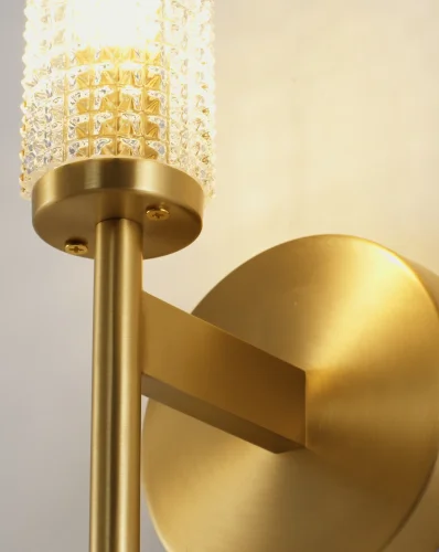 Бра Brass V11021-1W Moderli прозрачный на 1 лампу, основание золотое латунь в стиле современный американский фото 7