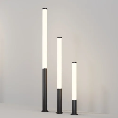 Парковый светильник LED Ster O467FL-L100B3K Maytoni уличный IP чёрный на 1 лампу, плафон белый в стиле современный хай-тек LED фото 5
