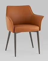 Стул обеденный Feston, коричневый УТ000037010 Stool Group, коричневый/ткань, ножки/металл/чёрный, размеры - *780***600*570