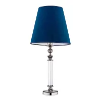 Настольная лампа Merano Abazur MER-LG-1(N/A)300 Kutek синяя 1 лампа, основание никель металл стекло в стиле классический 