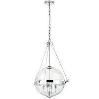 Светильник подвесной Modena 816044 Lightstar прозрачный 4 лампы, основание хром в стиле современный арт-деко шар