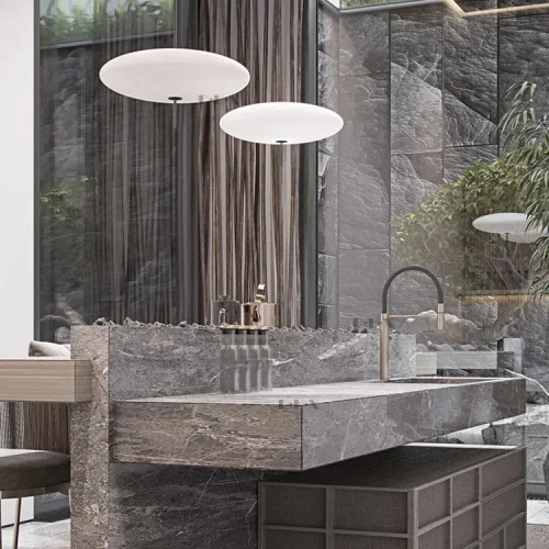 Светильник подвесной LAKIN black D30 189884-23 ImperiumLoft белый на 6 ламп, основание чёрное в стиле современный фото 13