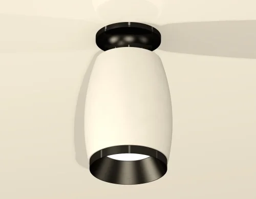 Светильник накладной Techno spot XS1122041 Ambrella light белый 1 лампа, основание чёрное в стиле хай-тек современный круглый фото 2