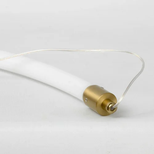 Люстра подвесная LED Bartow LSP-7247 Lussole белая на 4 лампы, основание матовое золото в стиле хай-тек современный  фото 2