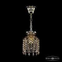 Светильник подвесной 14781/15 G Drops M721 Bohemia Ivele Crystal прозрачный 1 лампа, основание золотое в стиле классика drops