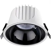 Светильник точечный LED Knof 358703 Novotech белый чёрный 1 лампа, основание белое в стиле современный 