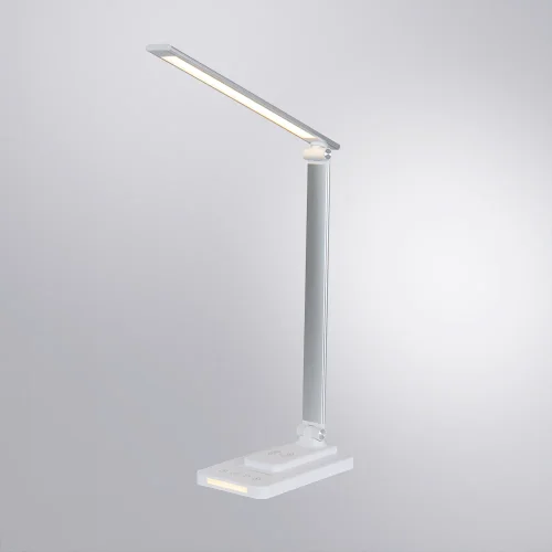 Настольная лампа офисная LED William A5122LT-1WH Arte Lamp белая 1 лампа, основание белое металл в стиле хай-тек современный  фото 2