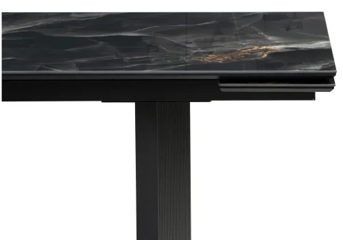 Керамический стол Монерон 200(260)х100х77 black paradise / черный 588032 Woodville столешница чёрная из керамика фото 3