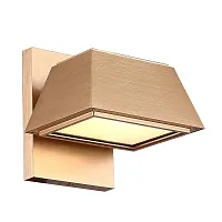 Настенный светильник уличный LED Trapezium 4301-1W Favourite уличный IP матовый золото на 1 лампу, плафон матовый золото в стиле хай-тек современный LED