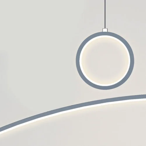 Светильник подвесной ABIGAIL LONG Black Blue 203494-23 ImperiumLoft чёрный на 3 лампы, основание коричневое в стиле современный фото 5