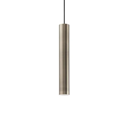 Светильник подвесной LOOK SP1 D06 BRUNITO Ideal Lux бронзовый 1 лампа, основание бронзовое в стиле современный трубочки