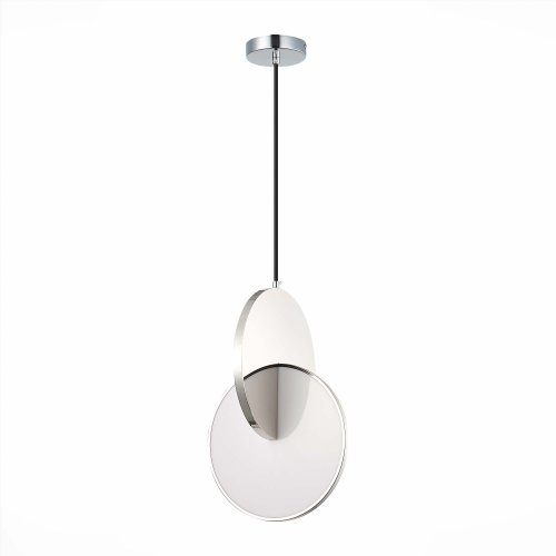 Светильник подвесной LED Eclisse SL6107.103.01 ST-Luce белый 1 лампа, основание хром в стиле современный  фото 5