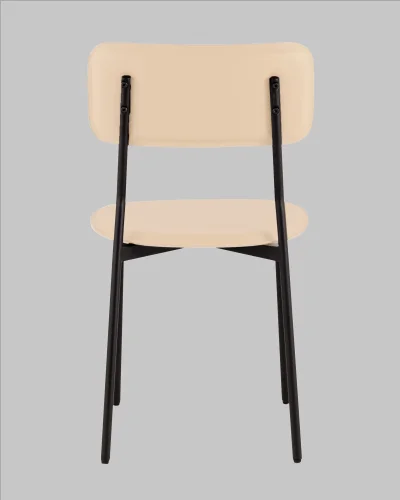 Стул обеденный Mikkie, бежевый УТ000039227 Stool Group, бежевый/экокожа, ножки/металл/чёрный, размеры - *830***460*470 фото 4