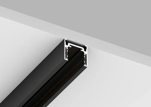 Шинопровод магнитный накладной CLT 0.114 01 L2000 BL Crystal Lux чёрный в стиле хай-тек для светильников серии Спейс Изи (Space Easy) space easy магнитная шинопровод