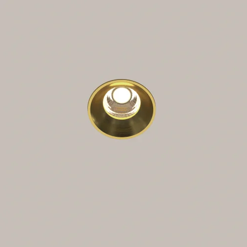 Светильник точечный LED Round DL058-7W3K-TRS-BS Maytoni латунь на 1 лампу, основание латунь в стиле современный для затирки фото 12