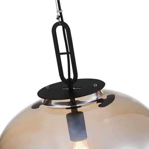 Светильник подвесной Burasca SL1050.423.01 ST-Luce янтарный 1 лампа, основание чёрное в стиле лофт выдувное фото 3