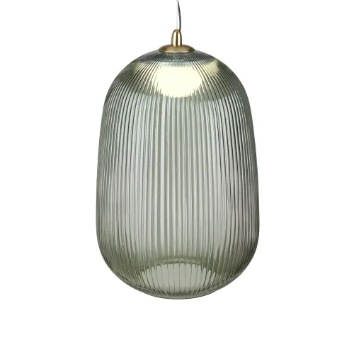 Светильник подвесной LED Enchantment FR5384PL-L13GN Freya зелёный на 1 лампу, основание чёрное в стиле современный фото 5