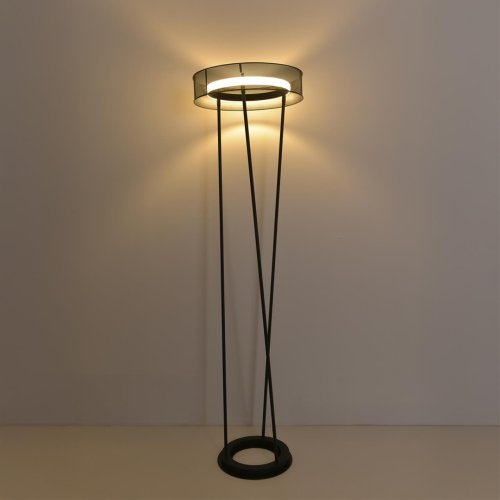 Торшер LED Alva 8370/30FL Lumion чёрный на 1 лампу, основание чёрное в стиле лофт фото 6