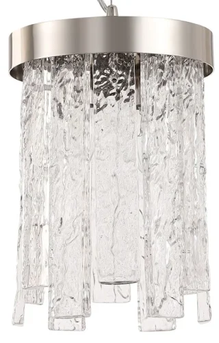 Светильник подвесной Frostyle 2155/11/02P Stilfort прозрачный 2 лампы, основание никель в стиле модерн  фото 3