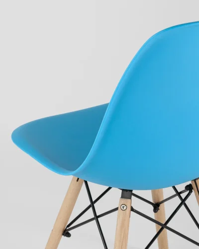 Стул EAMES, бирюзовый УТ000037588 Stool Group, /, ножки/массив бука/бежевый, размеры - *815***460*530 фото 5