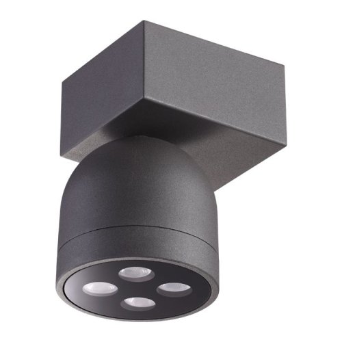 Настенный светильник LED Galeati 358113 Novotech уличный IP65 чёрный серый 1 лампа, плафон серый чёрный в стиле современный LED