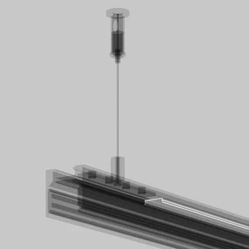 Рассеиватель для низкпрофильного накладного шинопровода Magnetic track system Exility TRAMN034DC-2W Maytoni белый в стиле современный для светильников серии Magnetic track system Exility exility тонкая магнитная фото 3