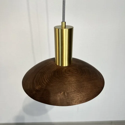 Светильник подвесной WOOD Dark brown 219479-26 ImperiumLoft коричневый 1 лампа, основание латунь в стиле скандинавский  фото 9