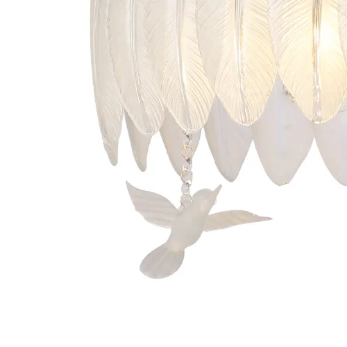 Люстра подвесная Philomela 3054-6P Favourite прозрачная на 6 ламп, основание медь в стиле классический птички фото 4