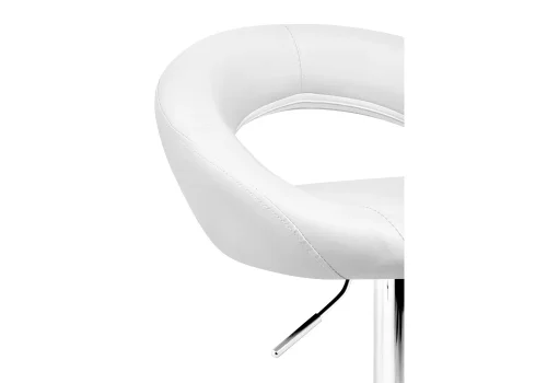 Барный стул Oazis white / chrome 15500 Woodville, белый/искусственная кожа, ножки/металл/хром, размеры - ****510*500 фото 6