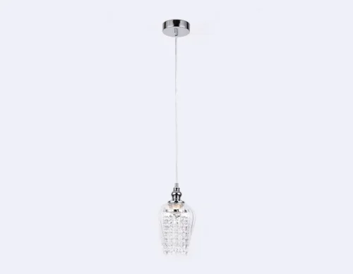 Светильник подвесной TR3608 Ambrella light прозрачный 1 лампа, основание хром в стиле хай-тек современный  фото 3