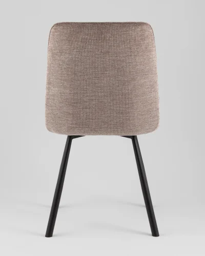 Стул Trell, коричневый, сиденье УТ000040522 Stool Group, коричневый/рогожка, ножки/металл/чёрный, размеры - *855**** фото 4