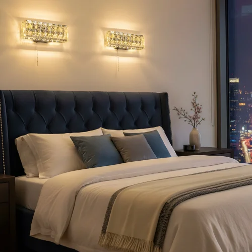 Бра с выключателем LED Palant CL325312 Citilux прозрачный на 1 лампу, основание хром в стиле современный классический фото 2