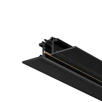Шинопровод встраиваемый под шпаклевку 1 м Magnetic track system Levity TRX184-131B Maytoni чёрный в стиле современный хай-тек для светильников серии Magnetic track system Levity встраиваемый шинопровод levity магнитная