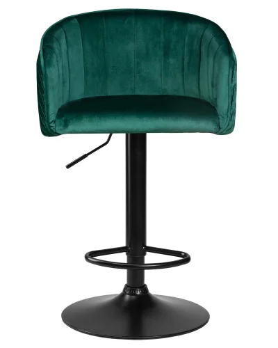 Стул барный 5025_BlackBase-LM DARCY BLACK, цвет сиденья зеленый велюр (1922-9), цвет основания черное Dobrin, зелёный/велюр, ножки/металл/чёрный, размеры - 860*1070***510*460 фото 6