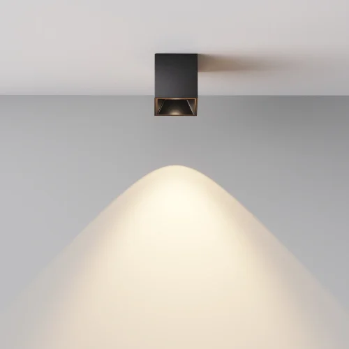 Светильник накладной LED Alfa LED C064CL-5W3K-SQ-B Maytoni чёрный на 1 лампу, основание чёрное в стиле современный хай-тек квадратный фото 8